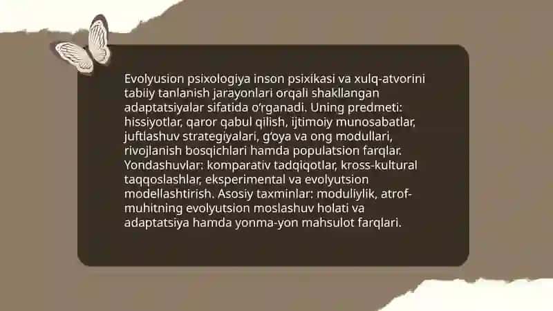 Evolyusin psixologiyaga kirish 3