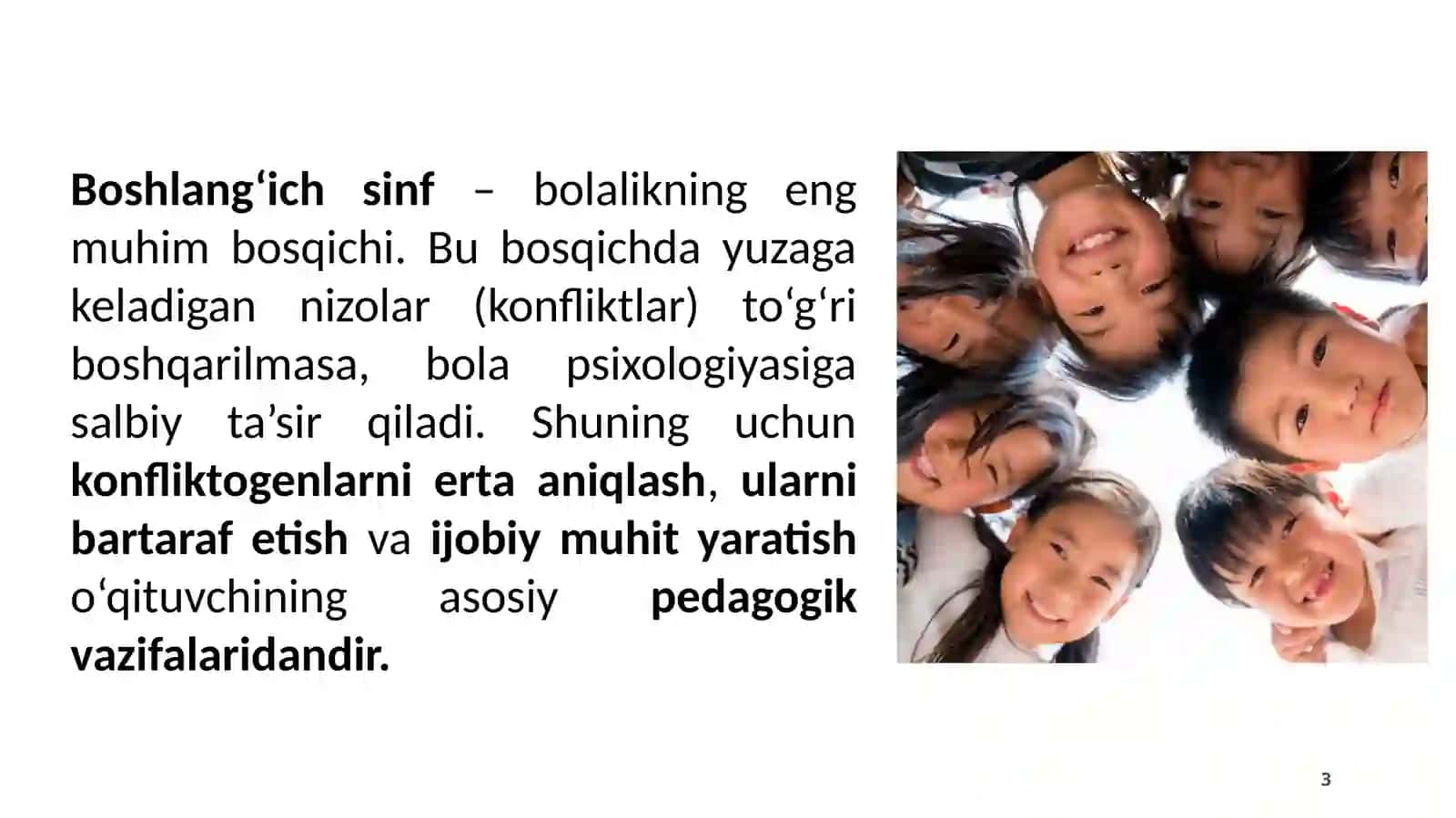 Boshlang’ich sinflarda konfliktogenlar. Boshlang’ich sinflarda pedagogik konfliktlarni bartaraf etish masalalari 3
