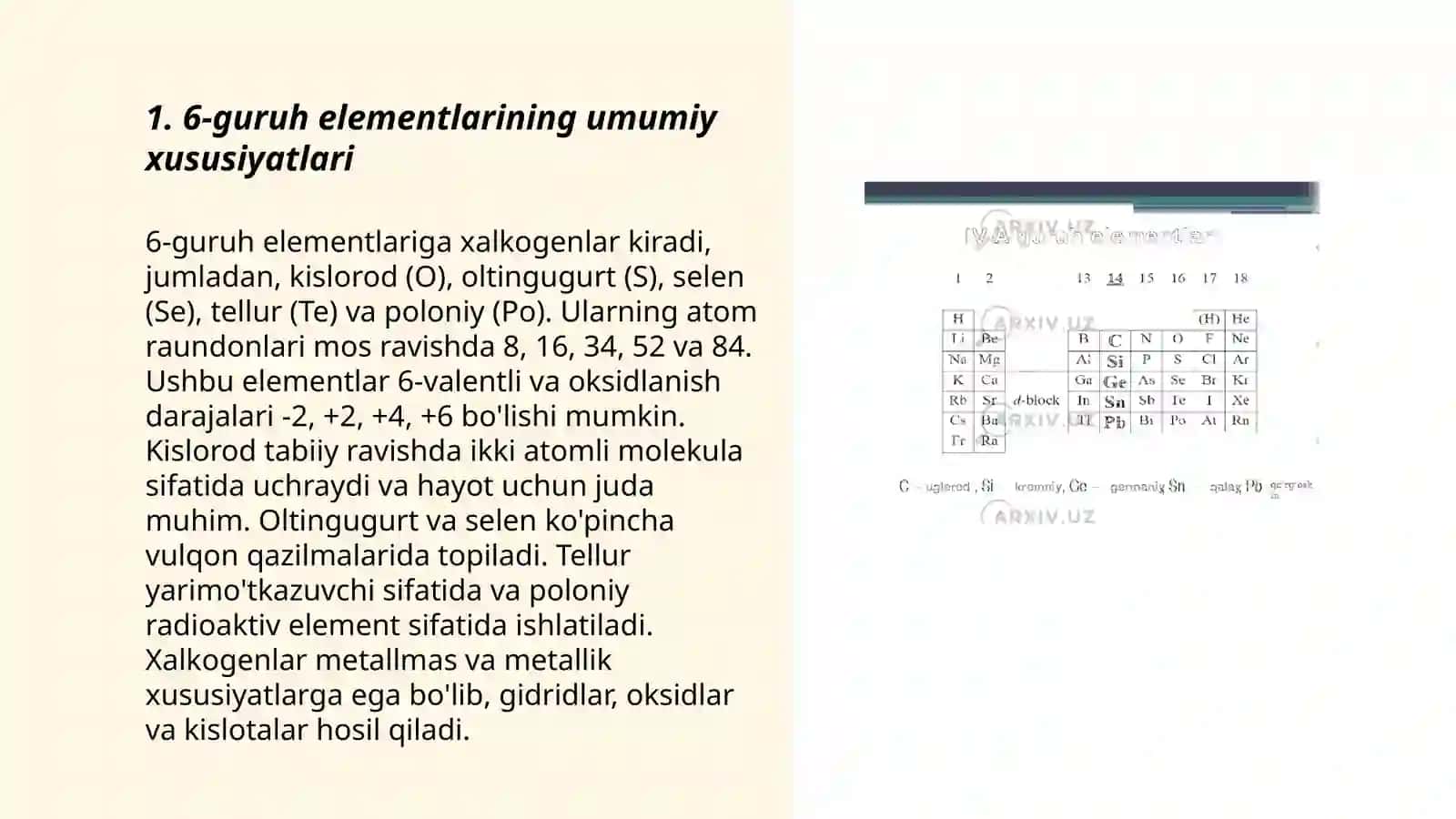 6-guruh elementlarining umumiy xususiyatlari 3