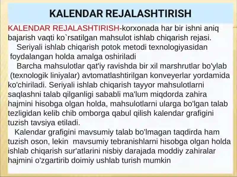 KALENDAR REJALASHTIRISH 3