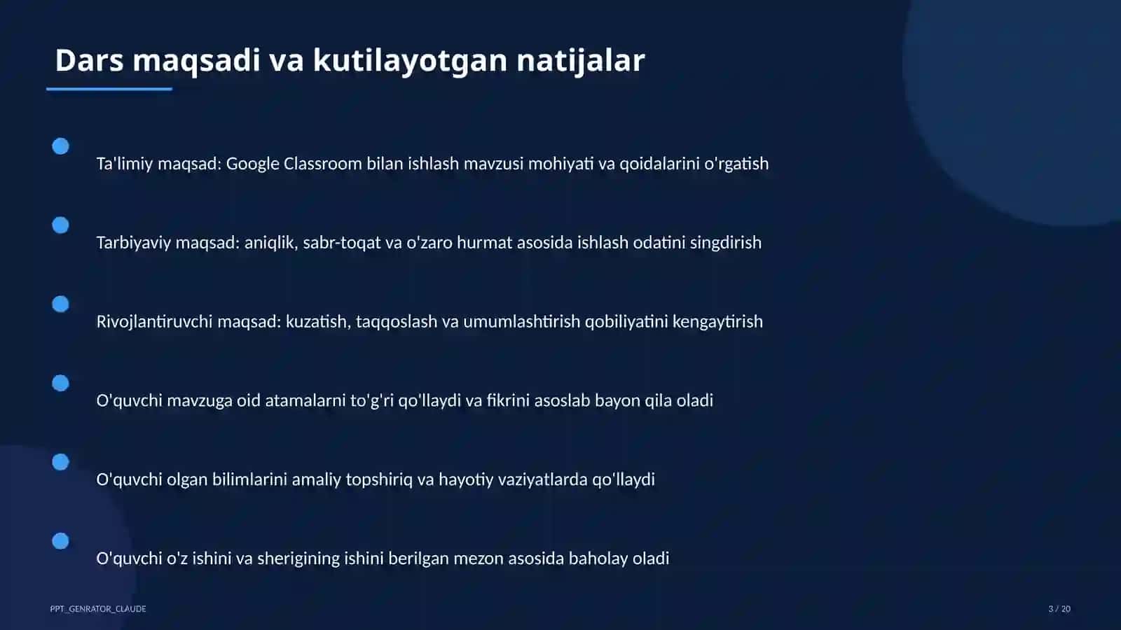 Google Classroom bilan ishlash 3