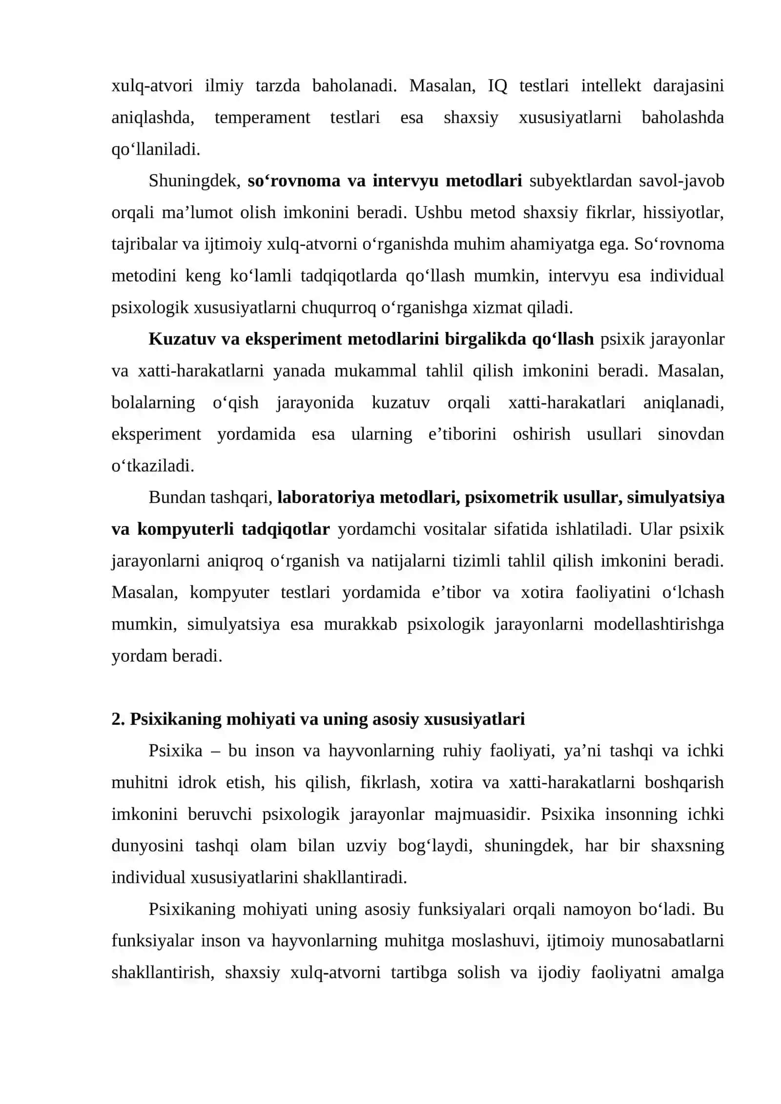 UMUMIY PSIXOLOGIYA FANI PREDMETI, ILMIY TADQIQOT METODLARI 3