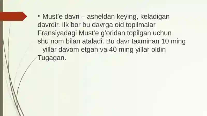 O’rta paleyolit davri 3