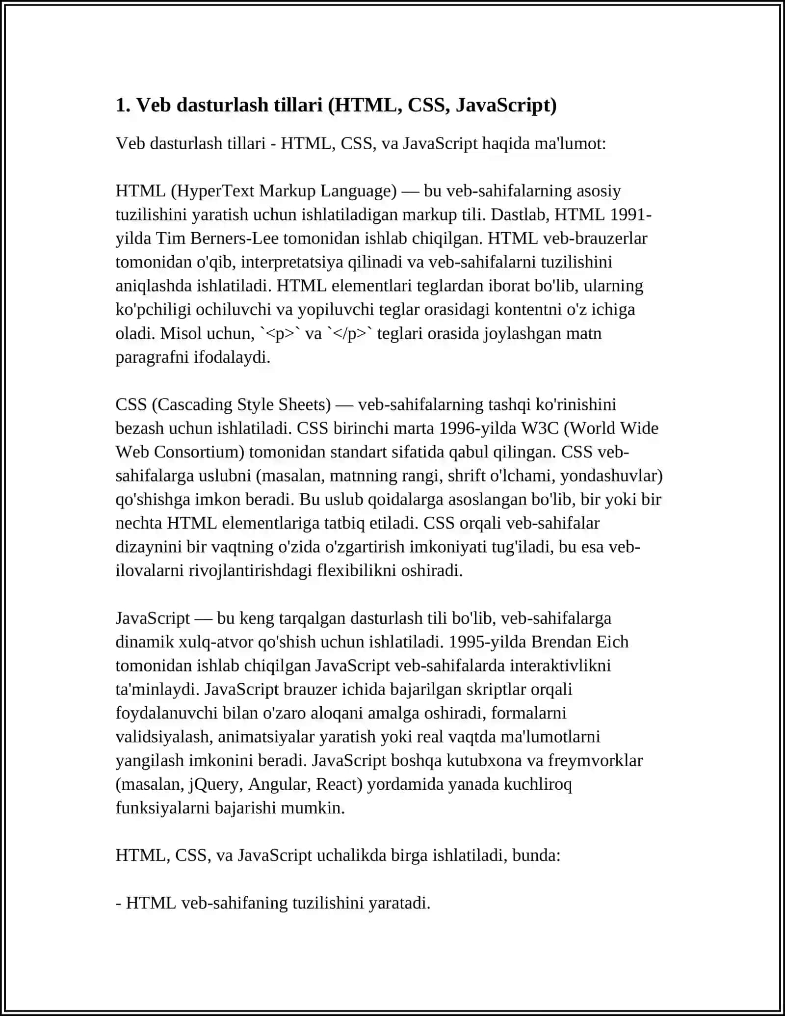 WEB DASTURLAR 3