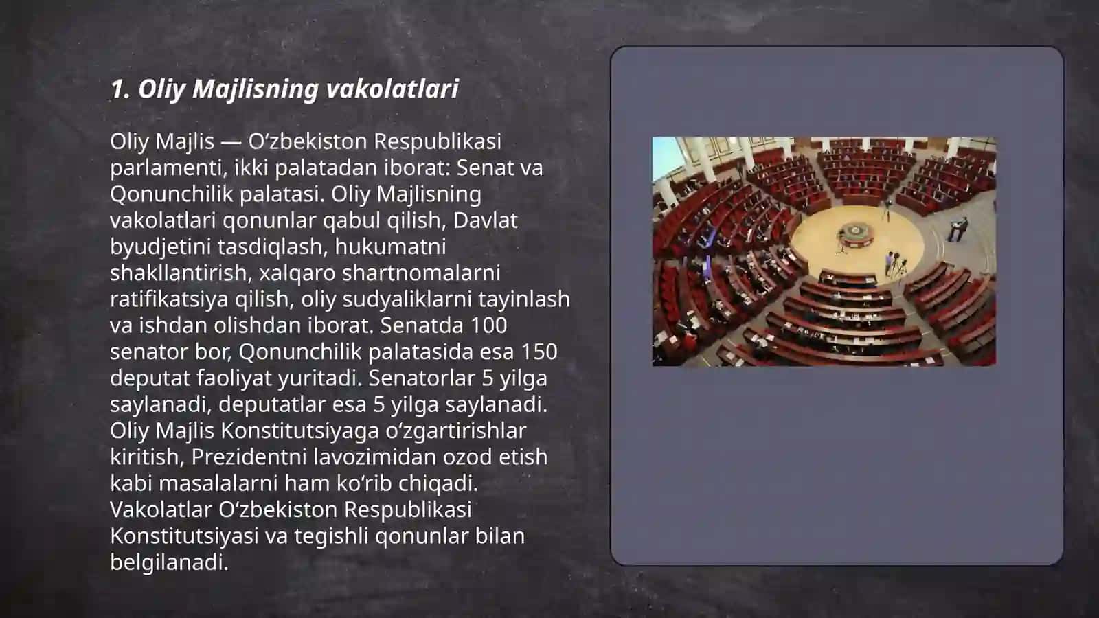 Oliy Majlisning vakolatlari 3
