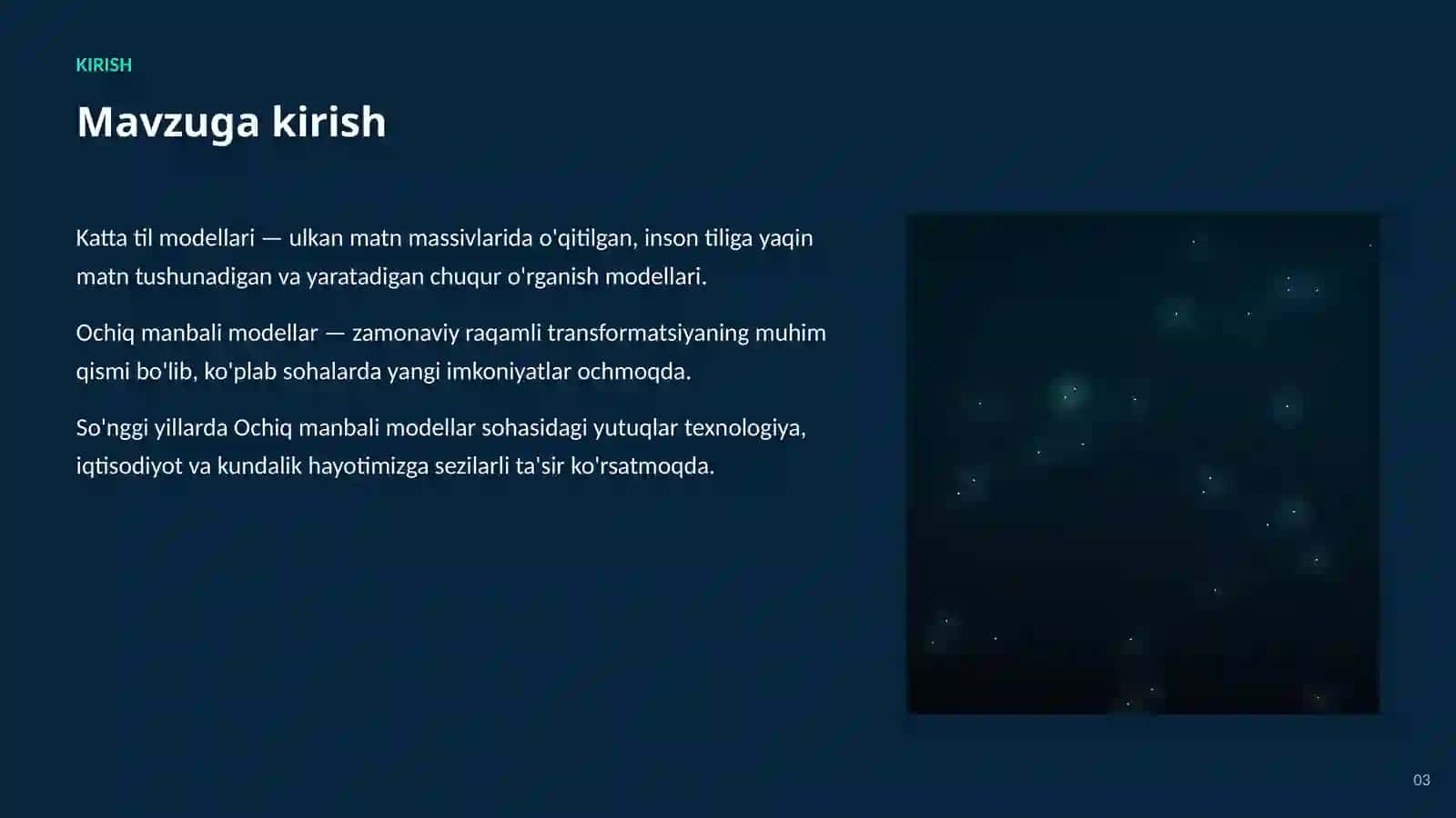SUN'IY INTELLEKT • KATTA TIL MODELLARI (LLM) 3