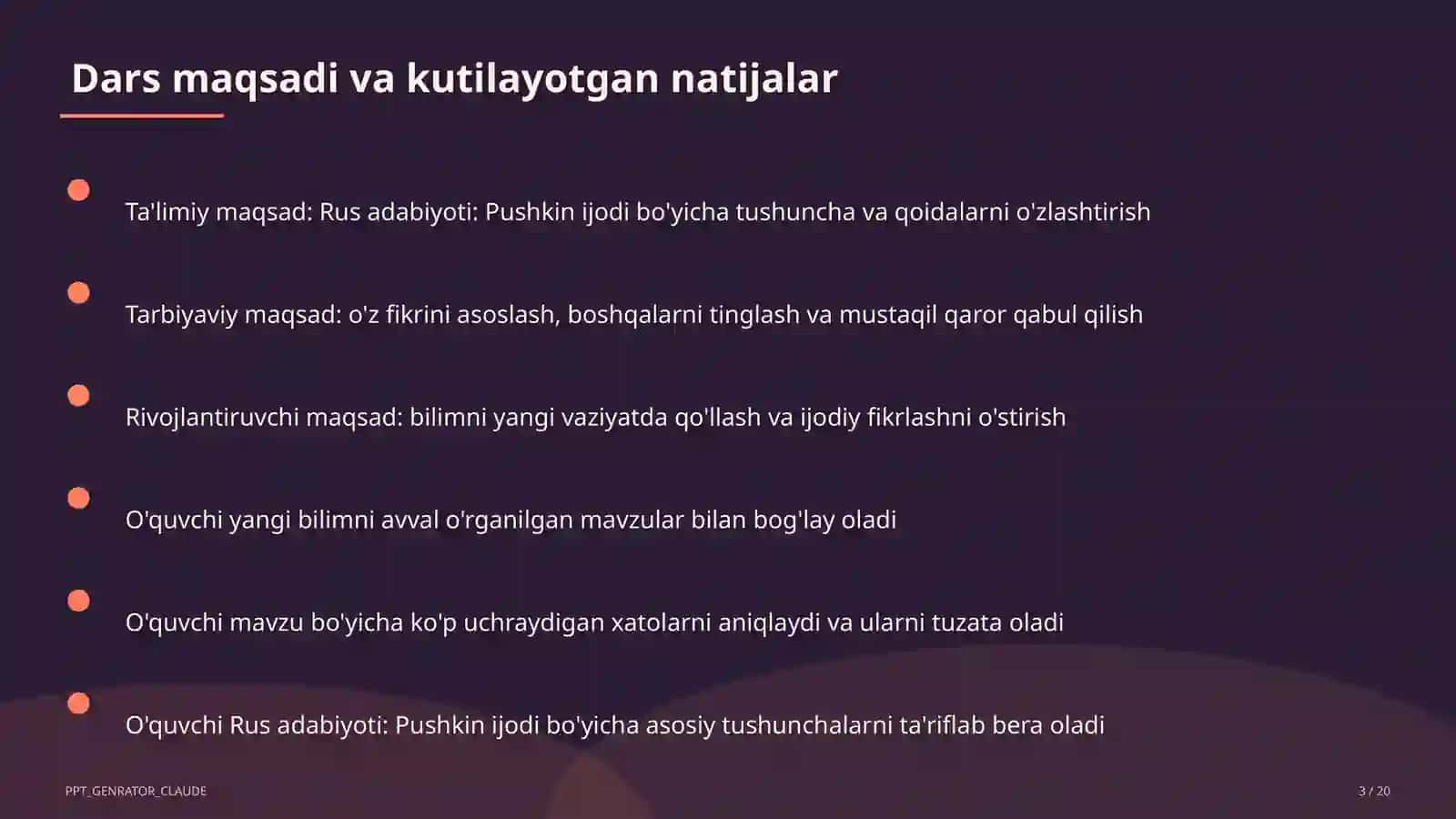 Rus adabiyoti: Pushkin ijodi (9-sinf) 3