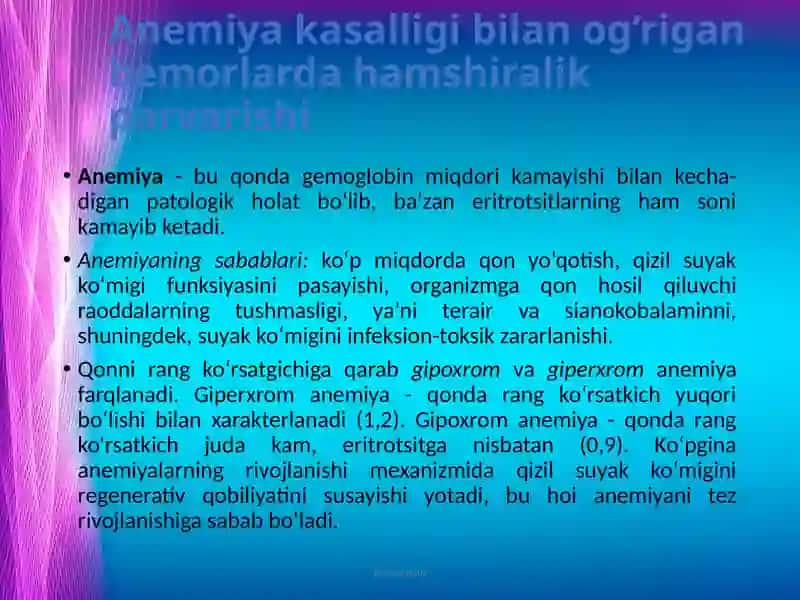 ANEMIYA SINDROMLARI 3