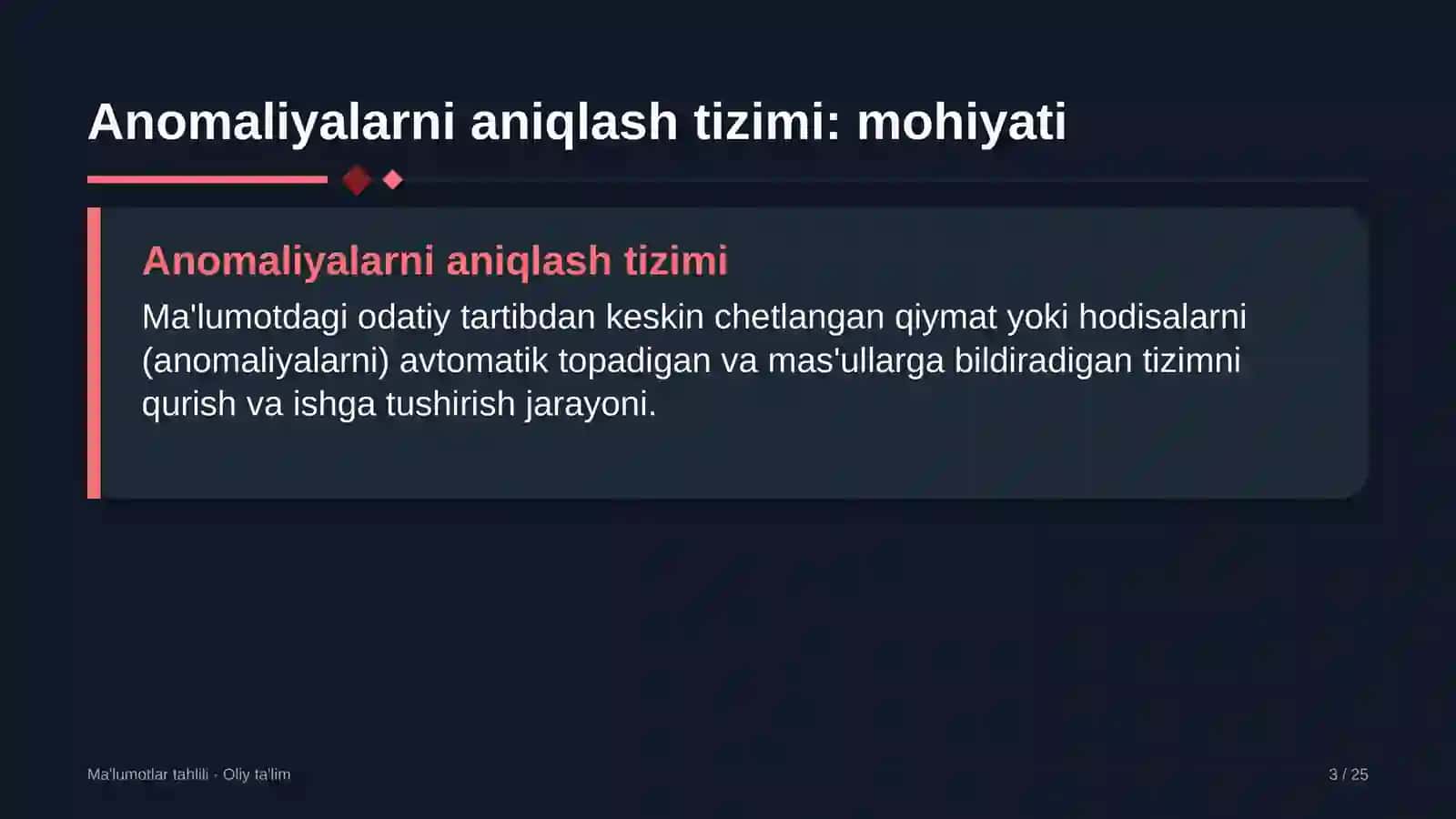 qo'ychilikda anomaliyalarni aniqlash tizimini joriy etish 3820 3