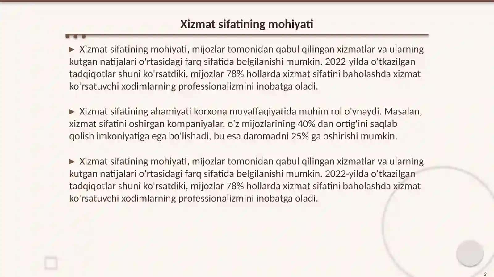 Xizmat sifatini marketing orqali oshirish 3