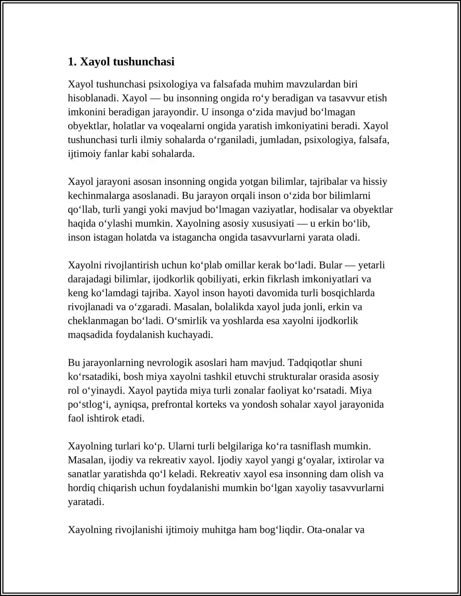 XAYOL HAQIDA TUSHUNCHA. XAYOL TURLARI VA JARAYONLARI 3