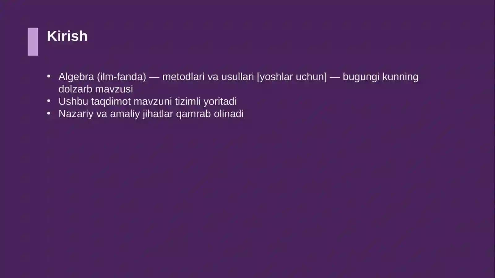Algebra (ilm-fanda) — metodlari va usullari [yoshlar uchun] 3