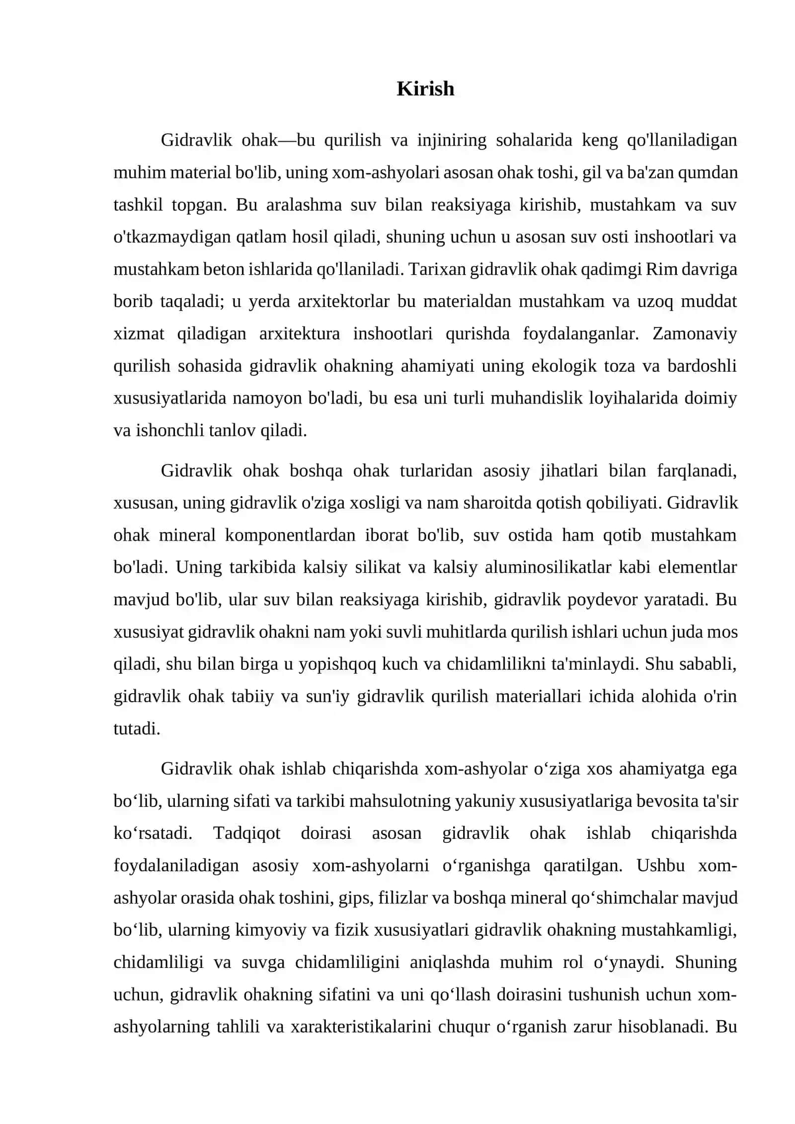Gidravlik оhakning xоm-ashyolari 3