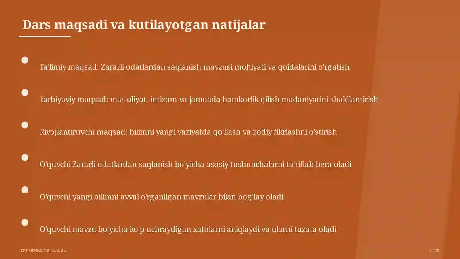 Zararli odatlardan saqlanish (7-sinf) 3