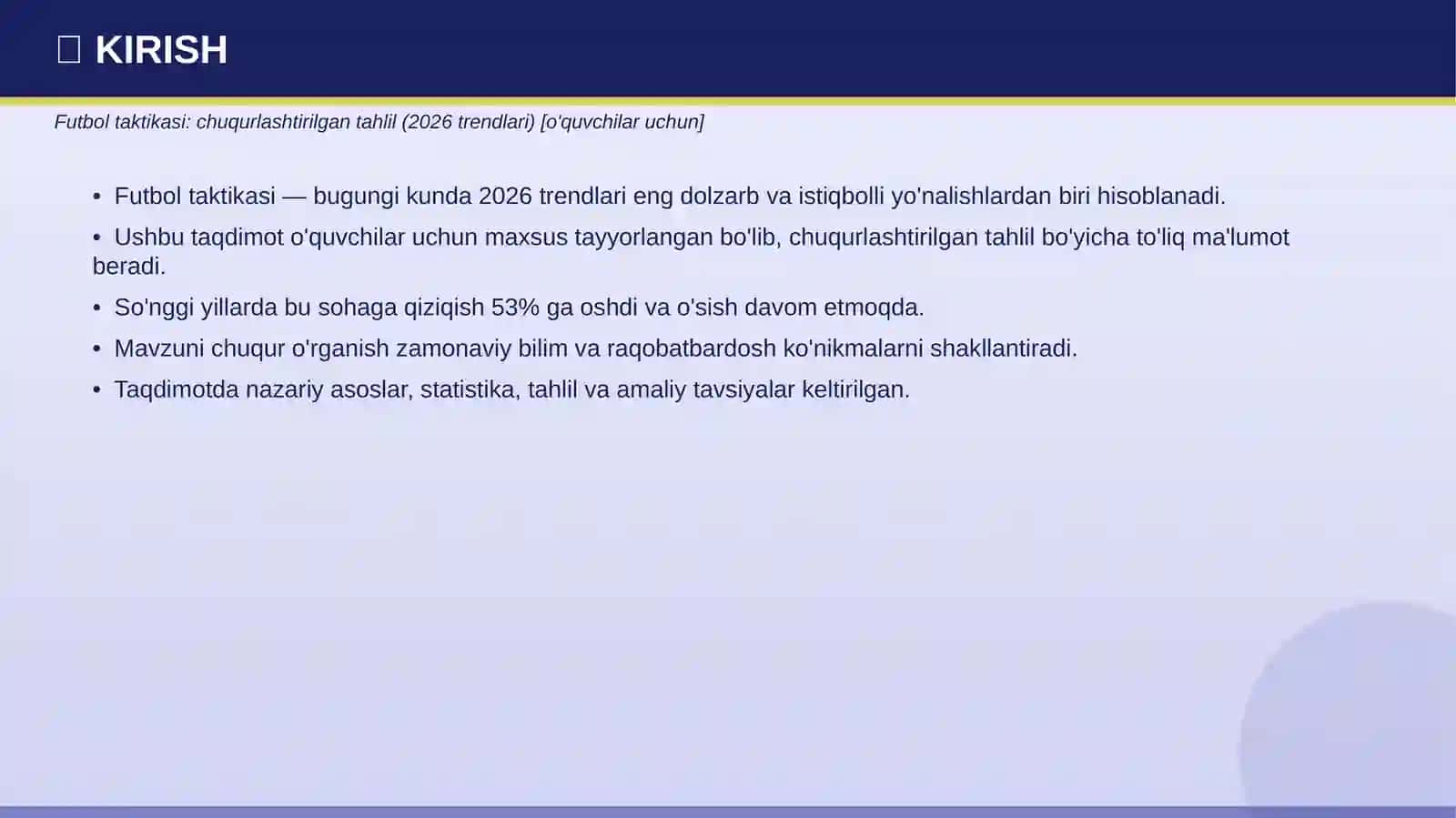 Futbol Taktikasi: Chuqurlashtirilgan Tahlil (2026 trendlari) 3