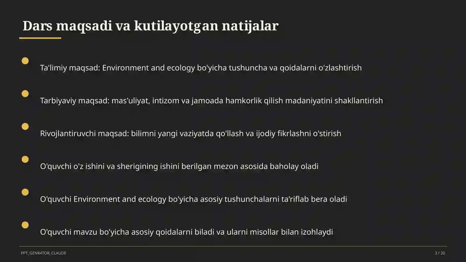 Environment and ecology (9-sinf) 3
