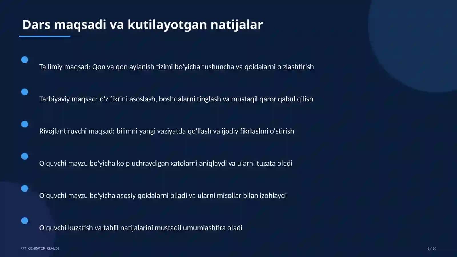 Qon va qon aylanish tizimi (8-sinf) 3