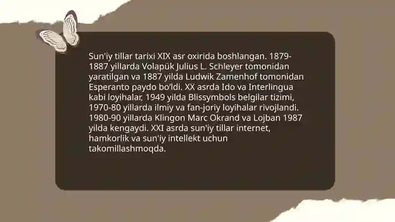 Sun'iy tillar 3