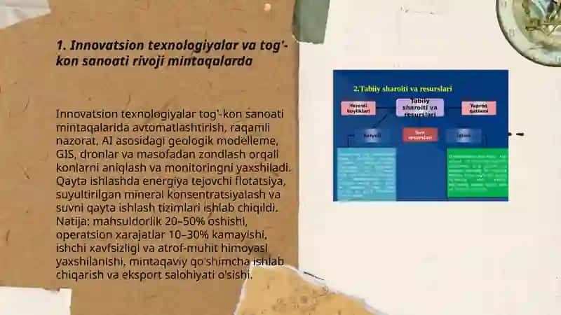 Innovatsion o'zgarishlar davrida mintaqalarning mineral-hom ashyo va tabiiy resurslari 3