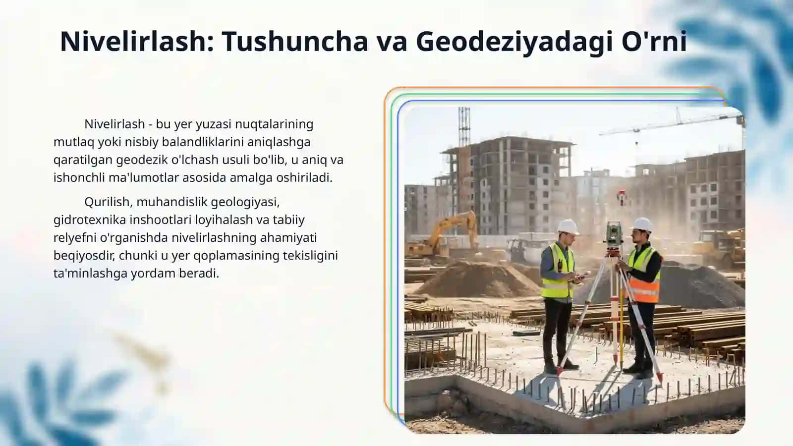 Nivelirlash turlari 3