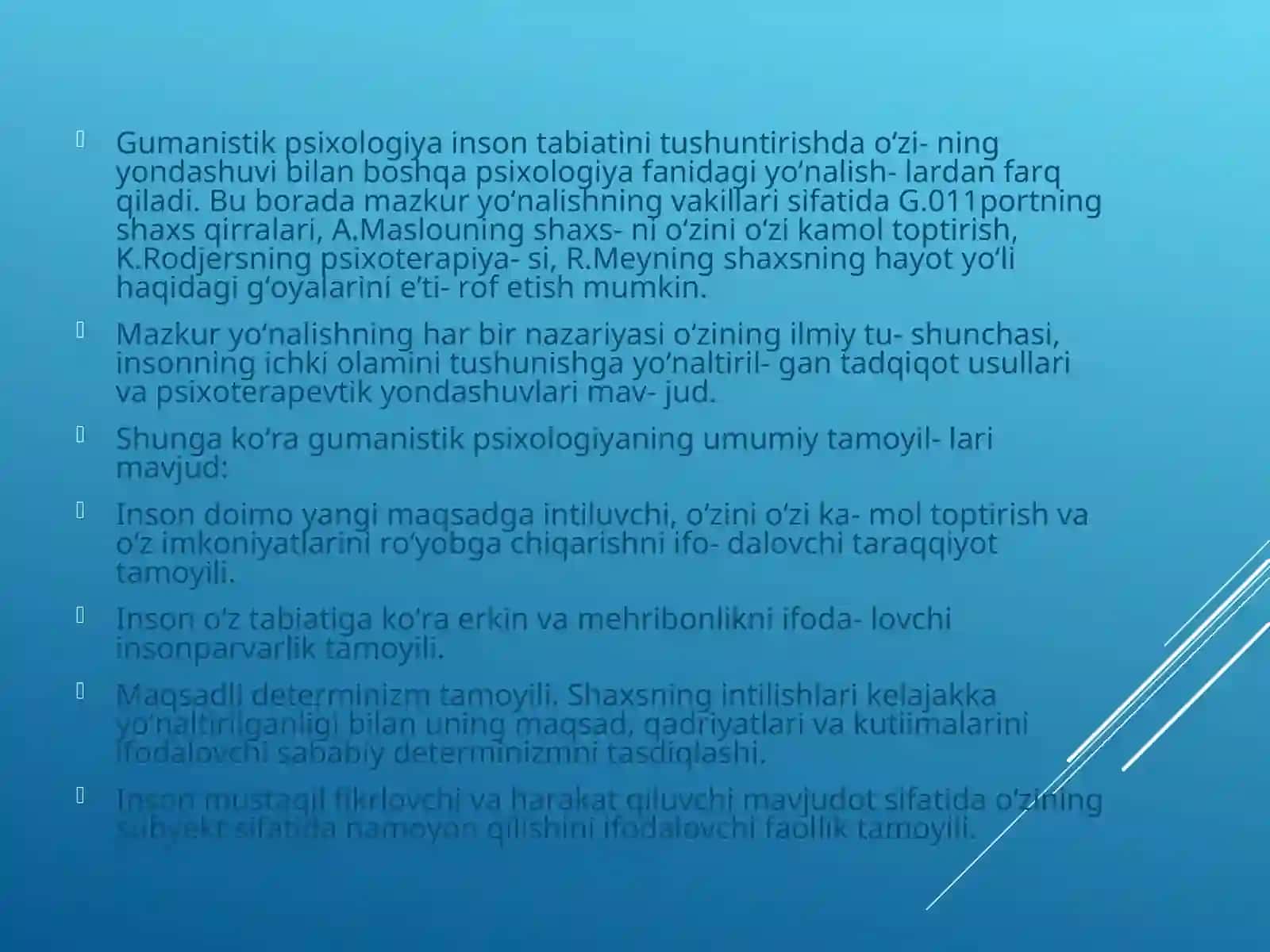 YANGI DAVR PSIXOLOGIYASIGA UMUMIY TAVSIFNOMA 3