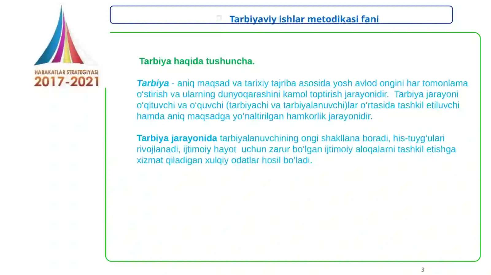 Tarbiyaviy ishlar metodikasi fani haqida tushuncha 3