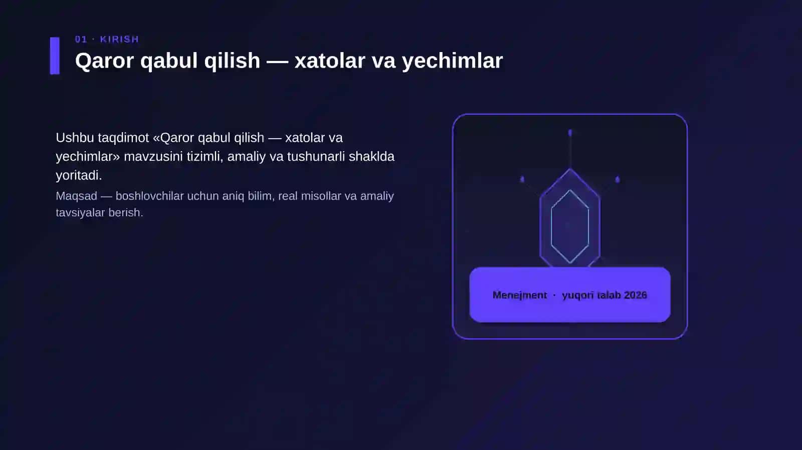 Qaror qabul qilish — xatolar va yechimlar 3