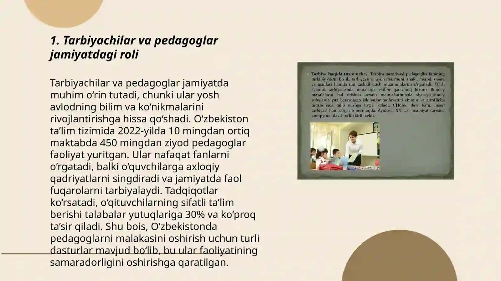 Tarbiyachi va pedagoglarning jamiyatda tutgan o'rni 3