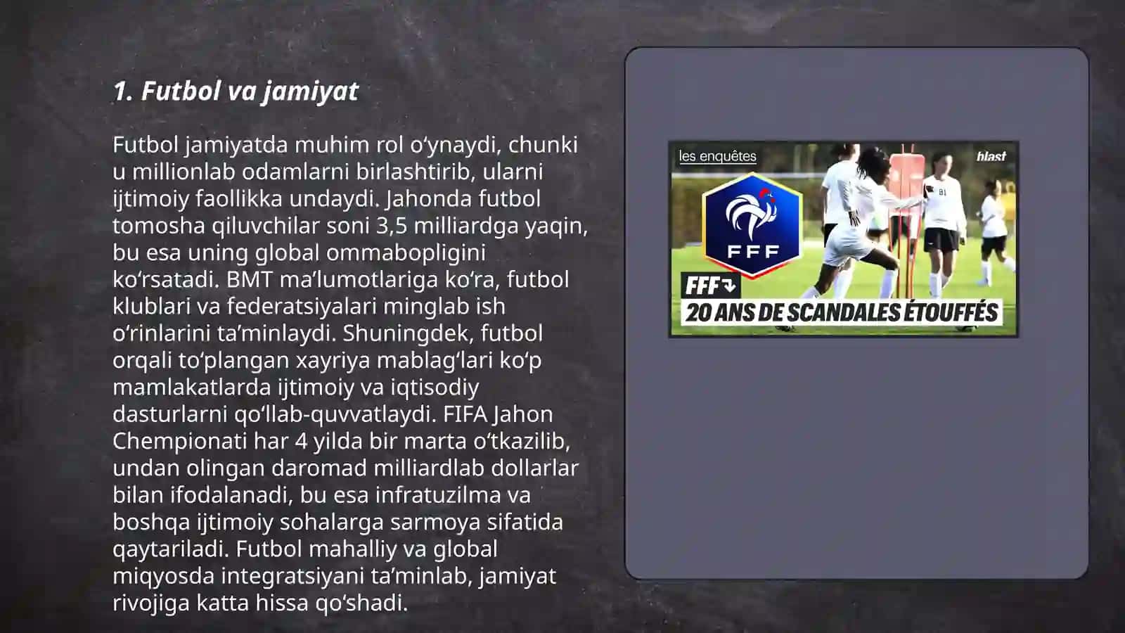 Futbol va jamiyat 3