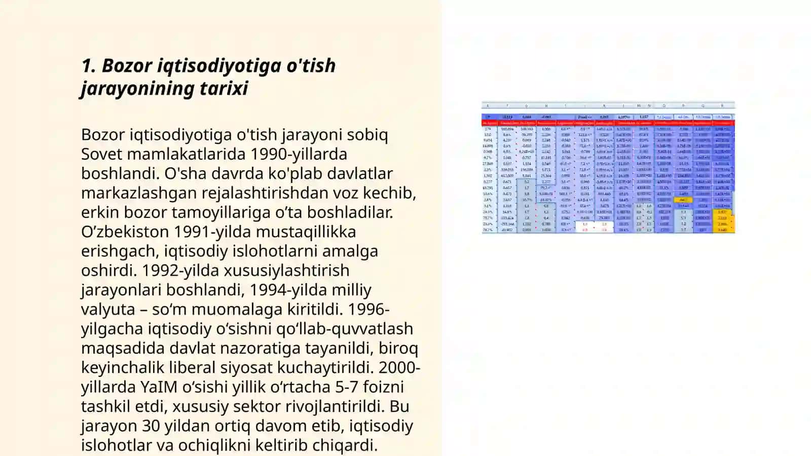 O'zbekistonda bozor iqtisodiyotiga o'tishning tamoyillari va xususiyatlari 3