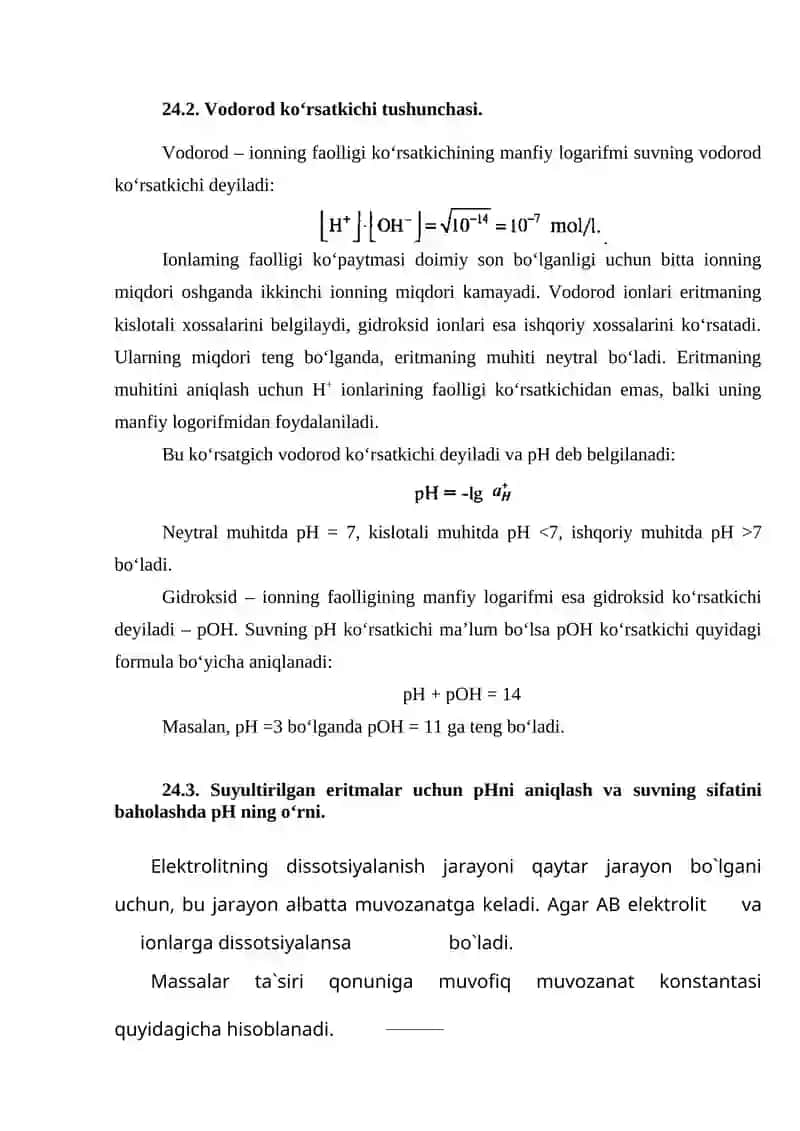 Suvning vodorod ko‘rsatkichi 3