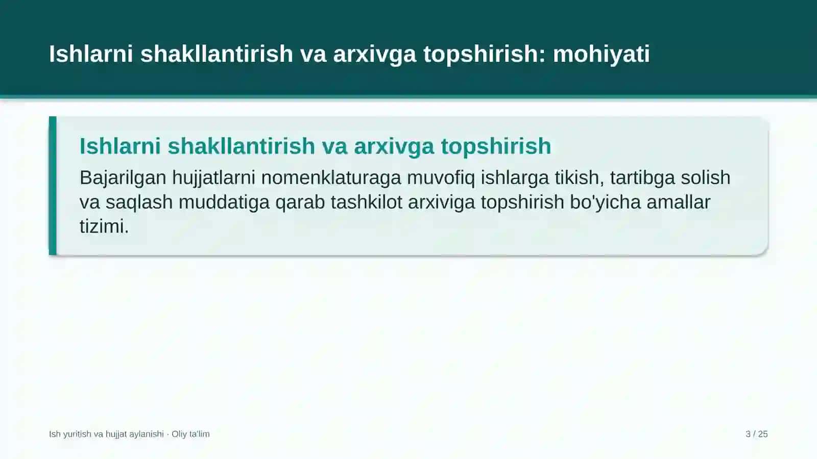 sud tibbiy ekspertiza muassasalarida ishlarni shakllantirish va arxivga topshirish 7221 3