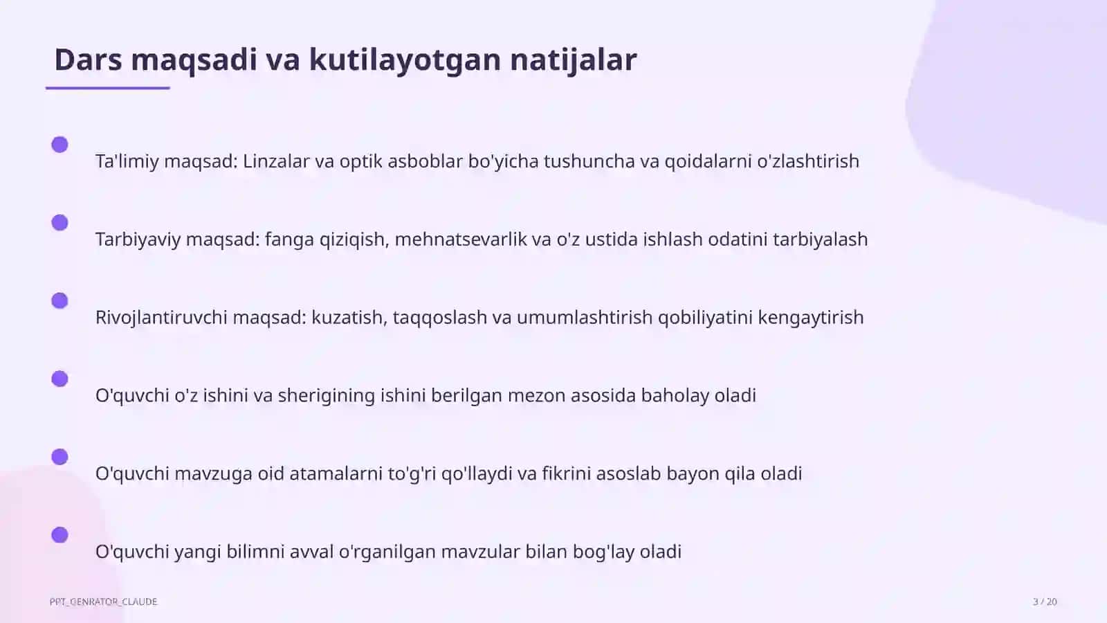 Linzalar va optik asboblar (11-sinf) 3