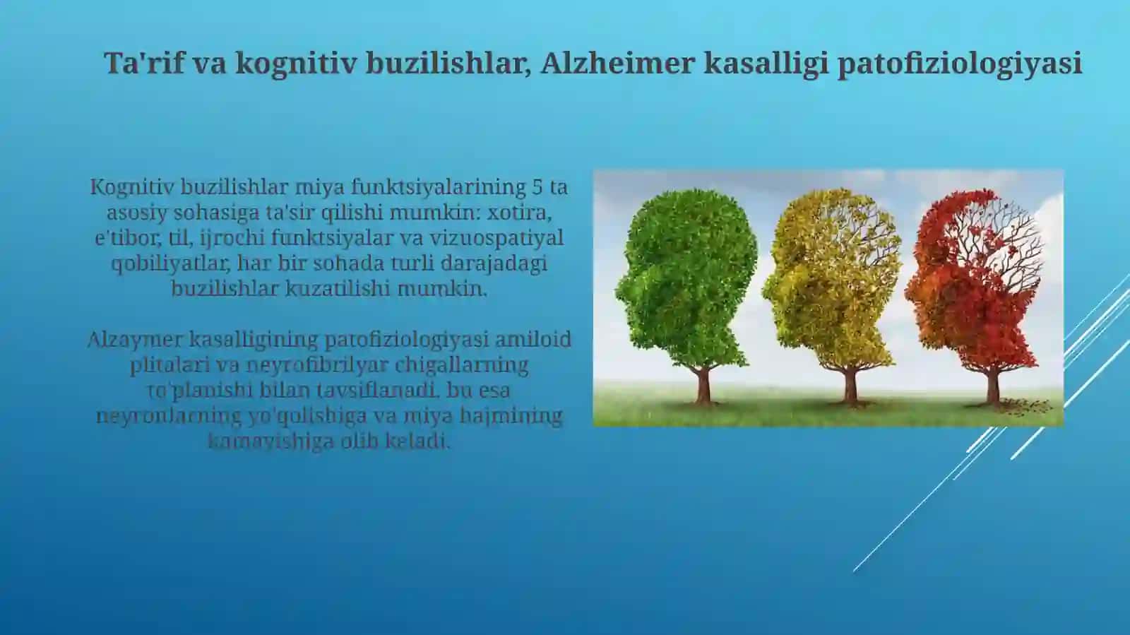 Kognitiv buzilishlar va Alzheimer kasalligi: Ta'rif, patofiziologiya va etiologiya 3