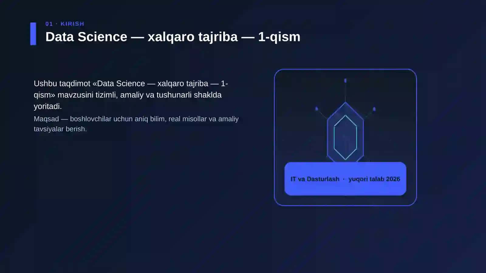 Data Science — xalqaro tajriba — 1-qism 3