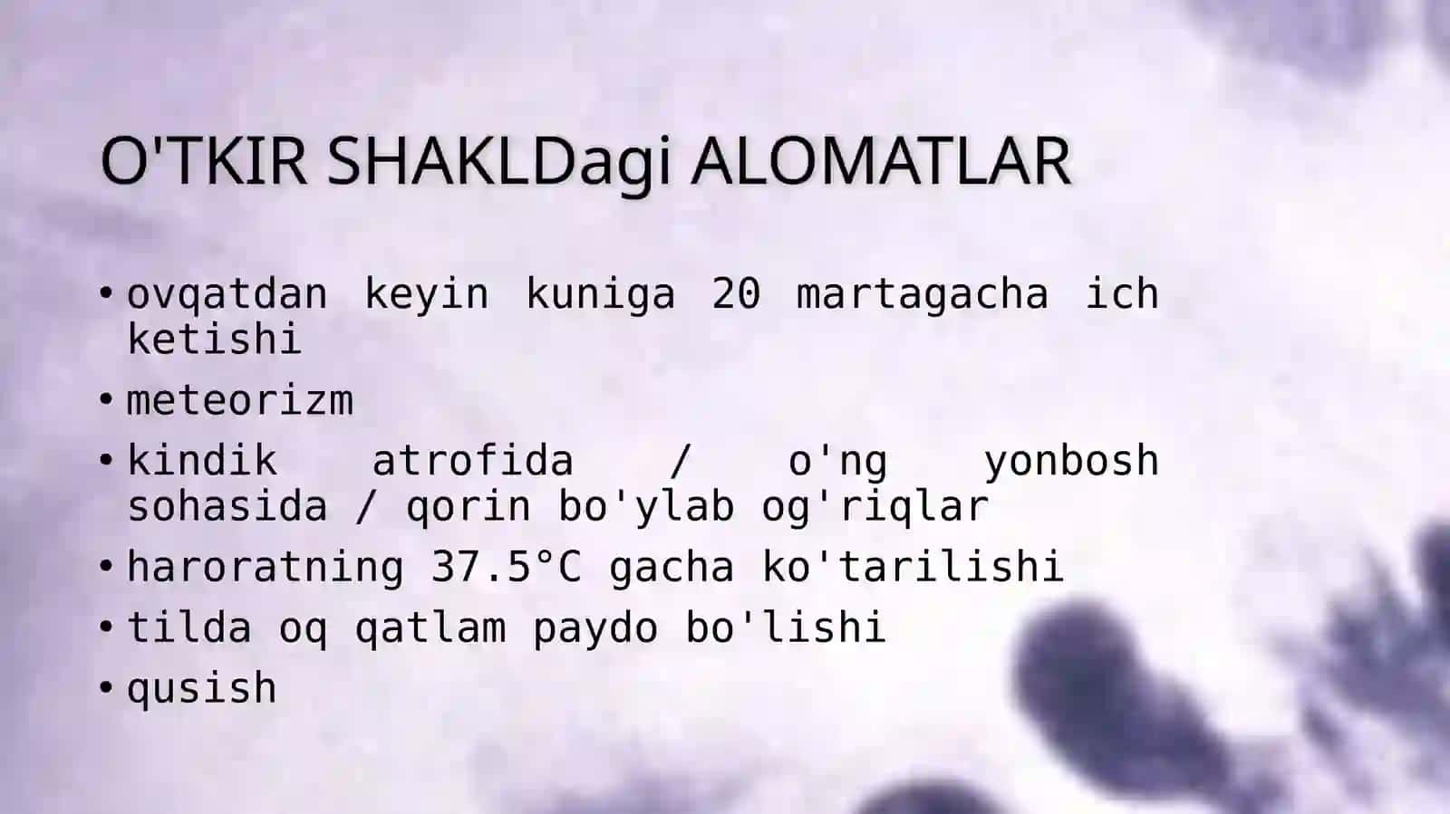 Enterit ingichka ichak yallig'lanishi (2-variant) 3