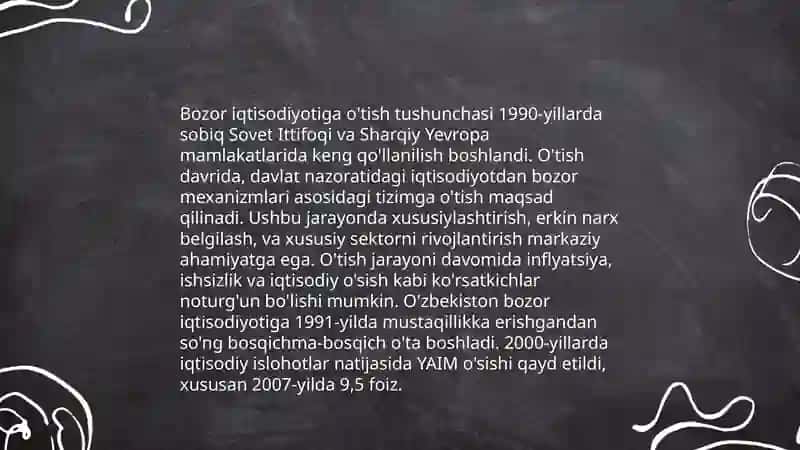 Bozor iqtisodiyotiga o'tishning o'zbek modeli 3