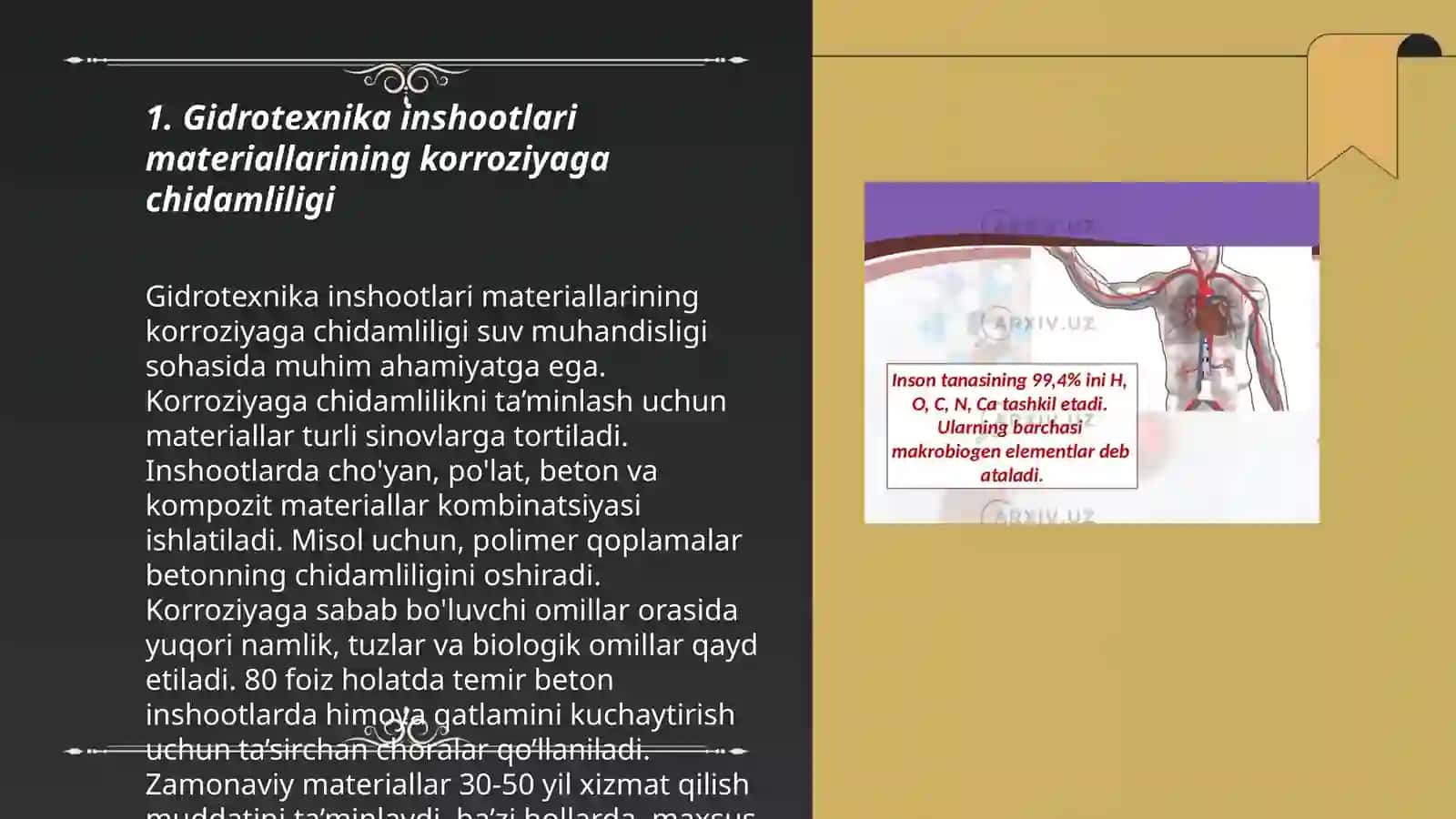 Gidrotexnika inshootlari elementlarning korroziyasi va sirtlarini oʻsishiga qarshi kurashish 3