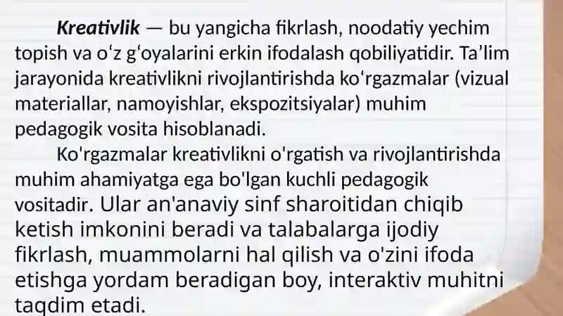Ko‘rgazmalar va ularning ta'lim jarayonidagi tutgan o‘rni 3