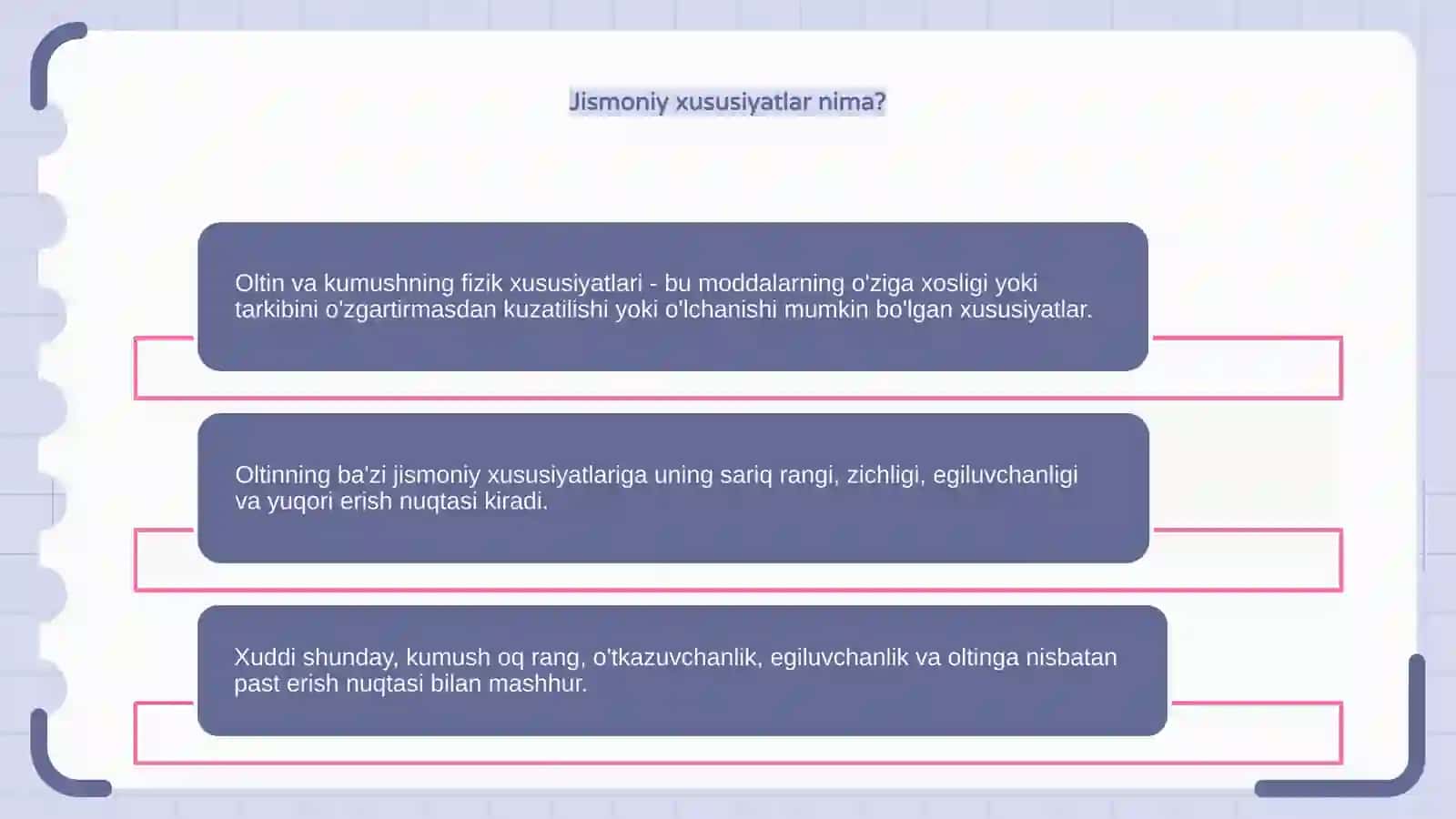 Oltin va kumushning fizik-kimyoviy xossalari 3