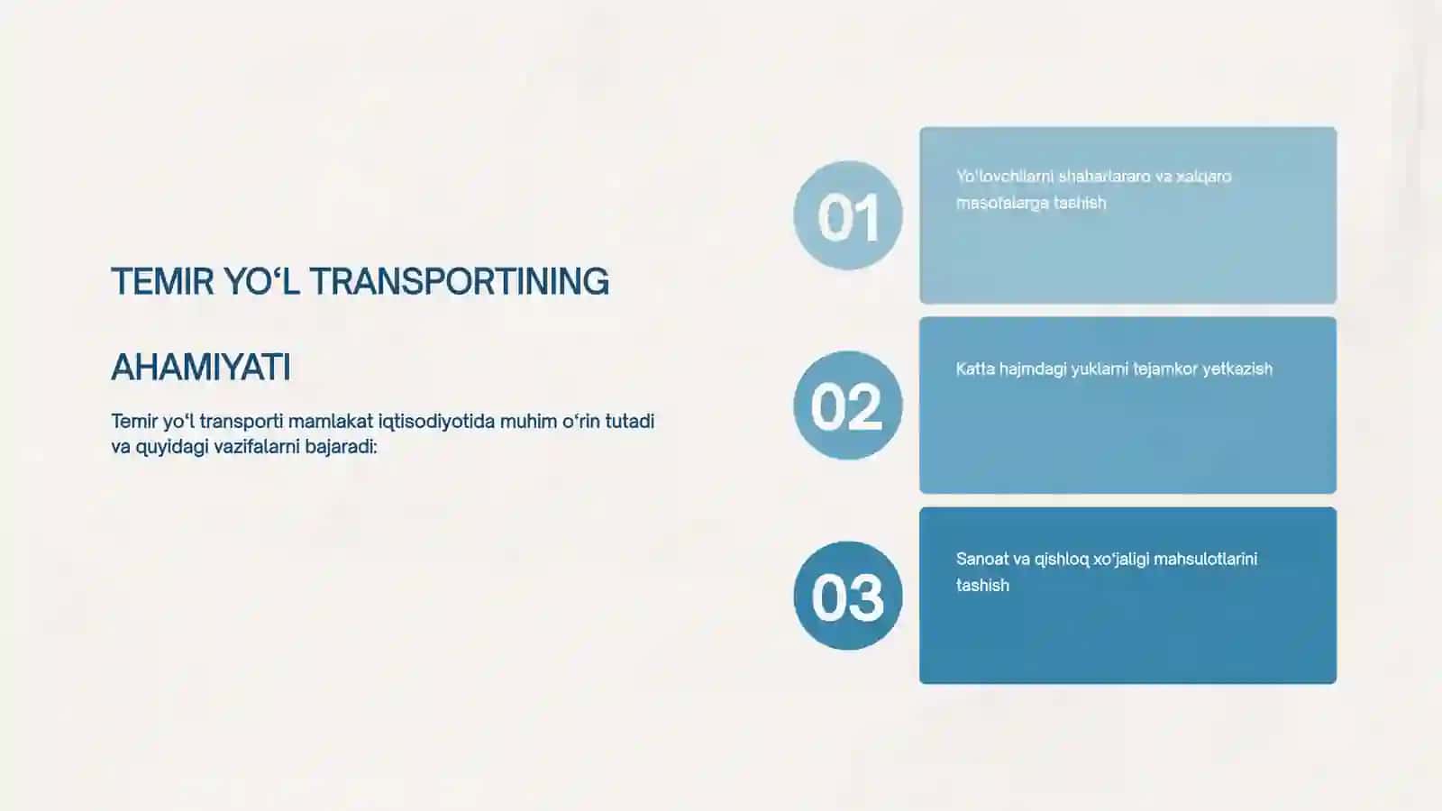 TEMIR YO‘L TRANSPORTI SLAYD 3