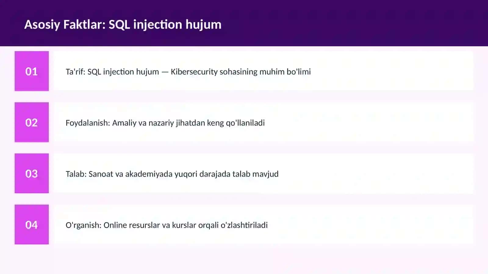 SQL injection hujum 3