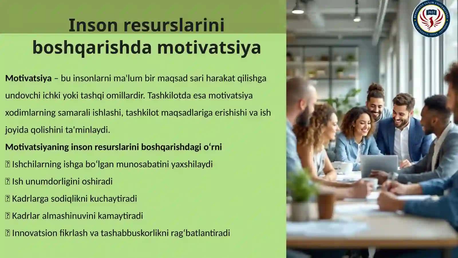 Inson resurslarini boshqarishda motivatsiya 3