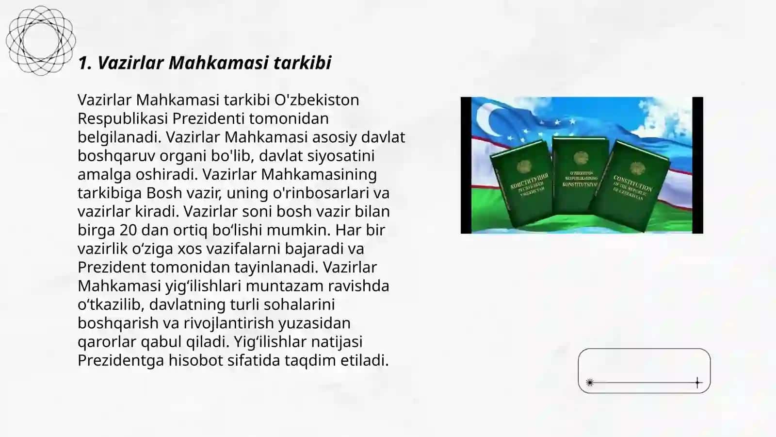 O'zbekiston Respublikasi Konstitutsiyaviy huquq fanining 3