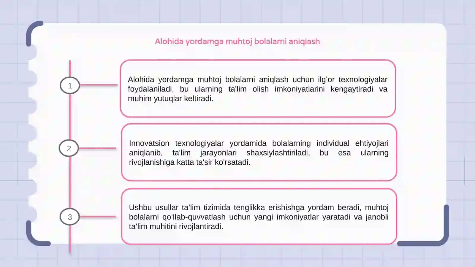 Alohida yordamga muhtoj bolalarni ta'lim olish texnologiyalari 3