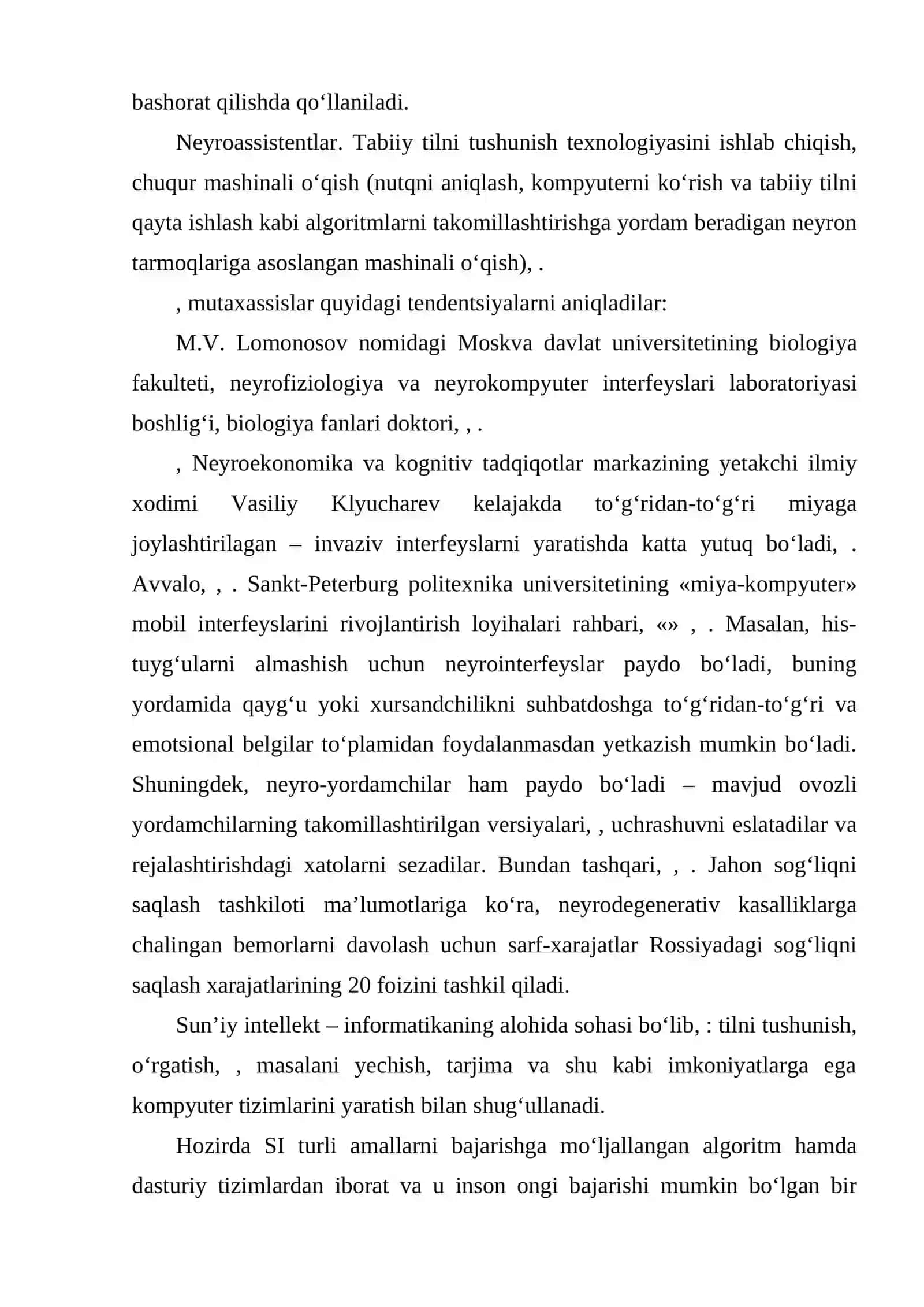 Neyrotexnologiyalar va sun'iy intellekt bo'yicha innovatsion loyihalar 3