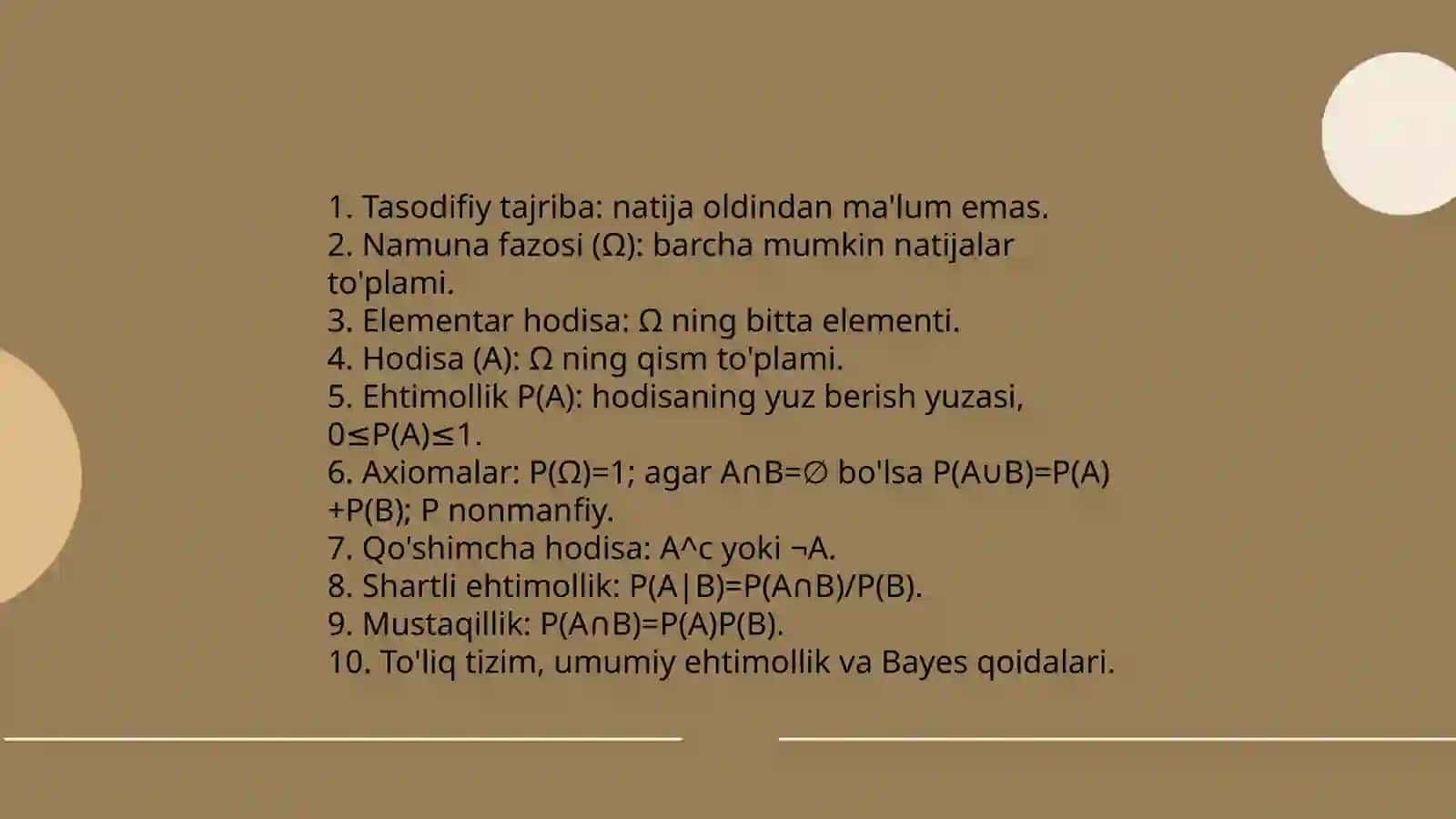 Ehtimollarni koʻrib chiqish 3