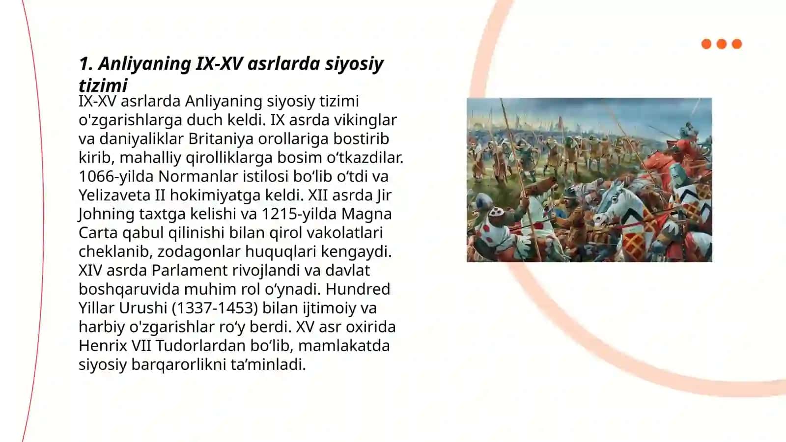 Angliya 9-15 asrlarda 3