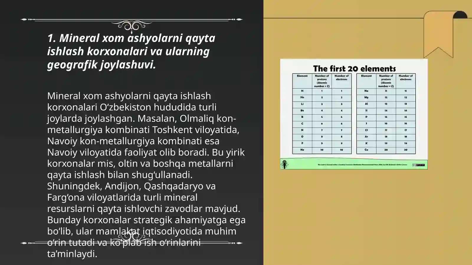 Mineral xom ashyo va biologik resurslarni qayta ishlash korxonalarni joylashtirish xususiyatlarini o‘rganish 3