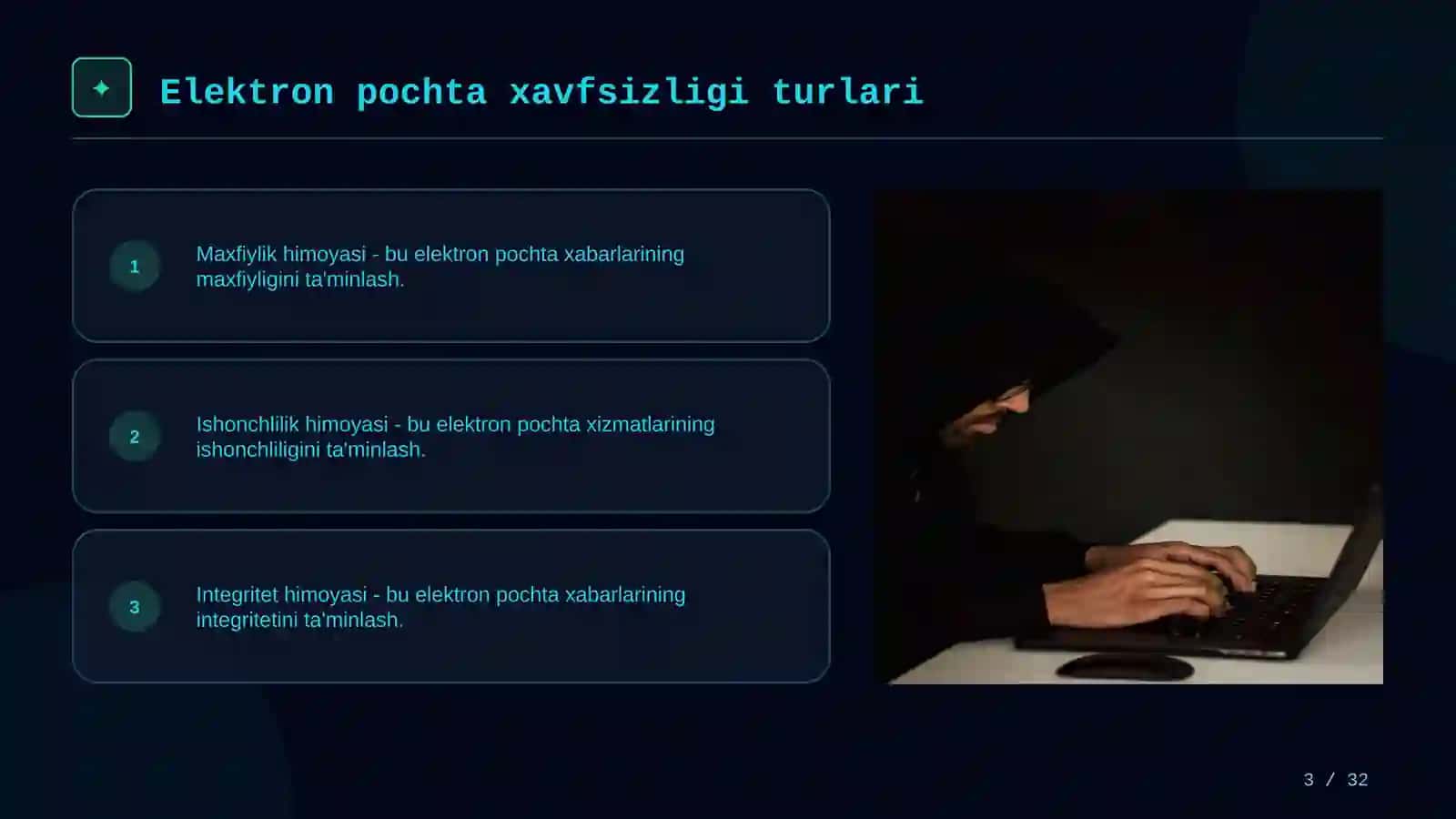 Elektron pochta xavfsizligi: Kirish 3